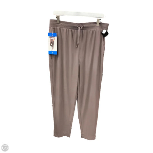 Athletic Pants By Kirkland In Taupe, Size: L