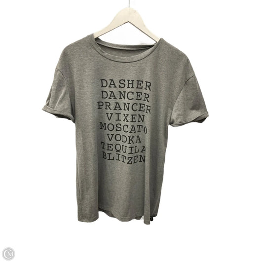 Top Short Sleeve By Clothes Mentor In Grey, Size: Xl
