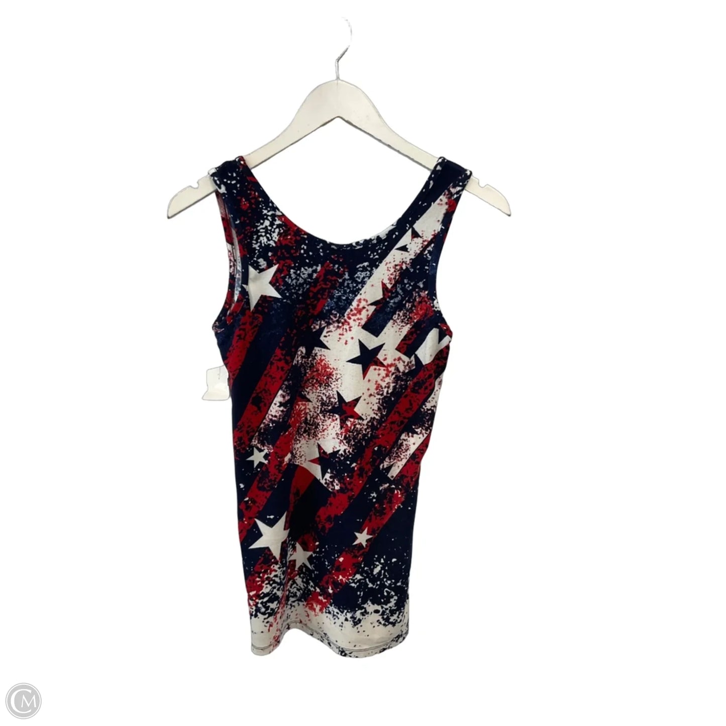 Top Sleeveless By Rue 21 In Blue & Red & White, Size: M