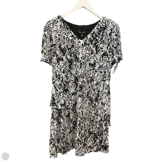 Dress Casual Midi By Connected Apparel In Black & White, Size: Xlp