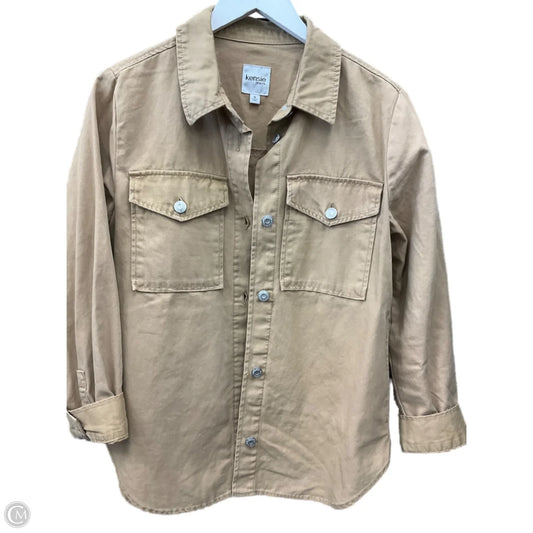 Jacket Denim By Kensie In Tan Denim, Size: S