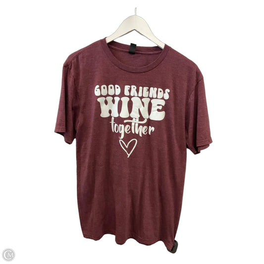 Top Short Sleeve By Clothes Mentor In Maroon, Size: S