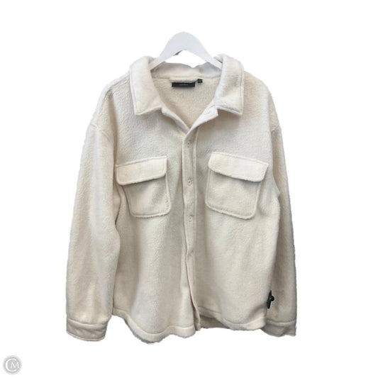 Jacket Shirt By No Boundaries In Cream, Size: L