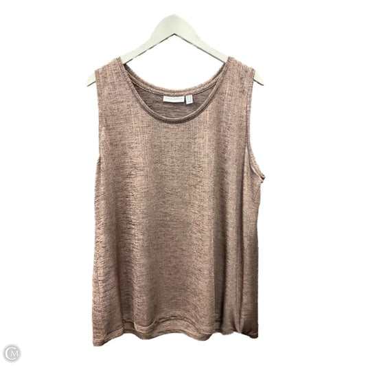 Top Sleeveless By Susan Graver In Pink, Size: 1x