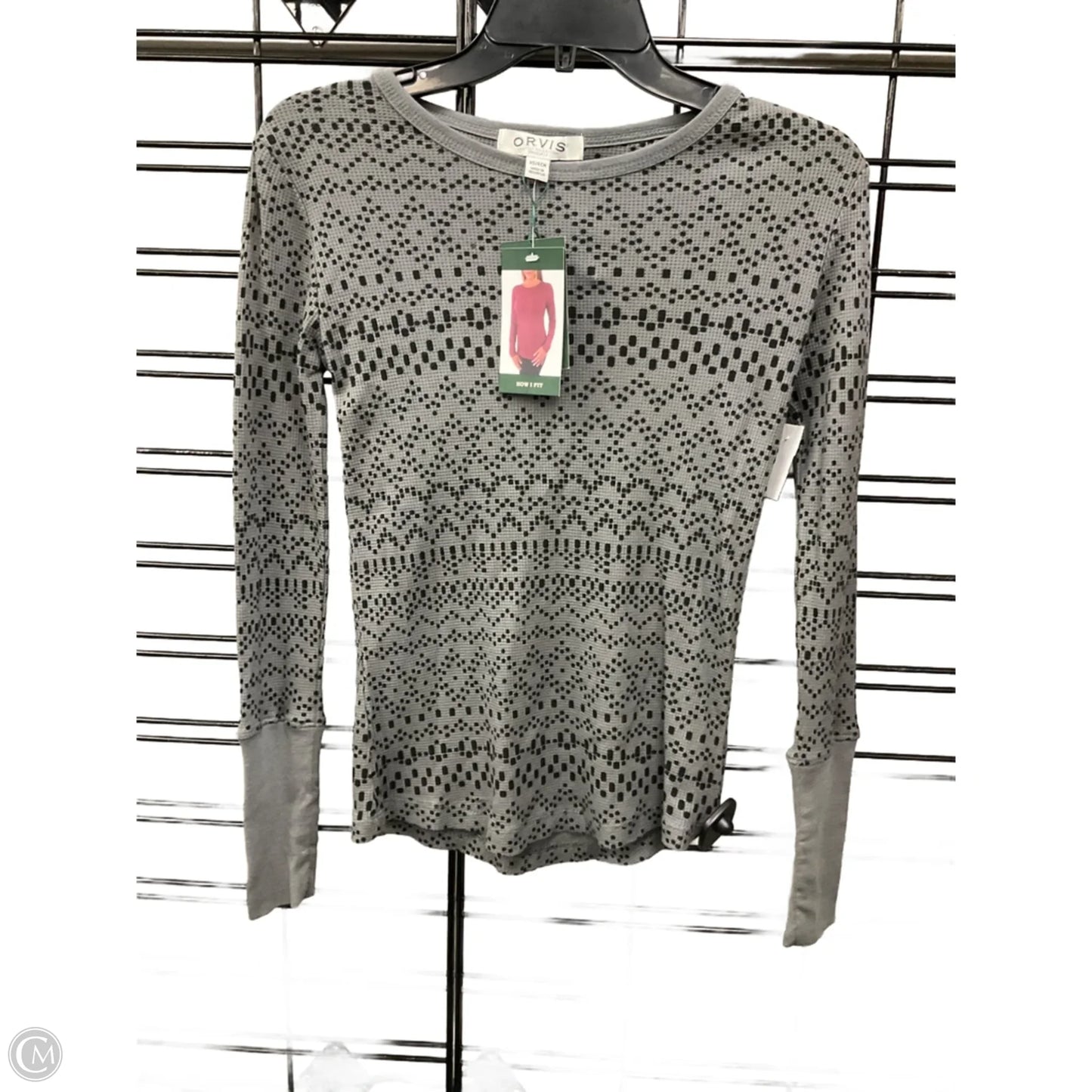 Top Long Sleeve By Orvis In Grey, Size: Xs