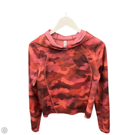 Athletic Top Long Sleeve Hoodie By Athleta In Coral, Size: S