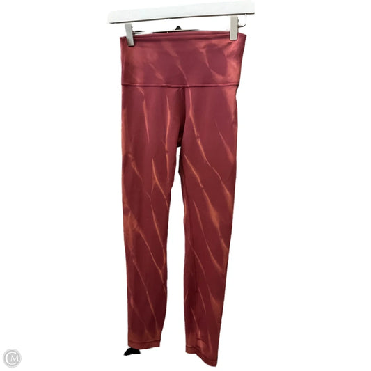 Athletic Leggings By Lululemon In Orange, Size: 4