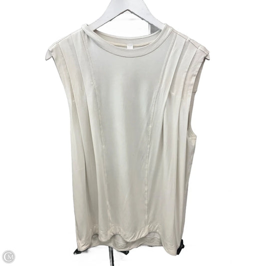 Athletic Top Short Sleeve By Lululemon In Cream, Size: 4