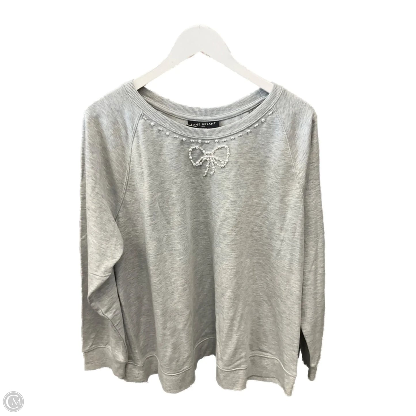 Top Long Sleeve By Lane Bryant In Grey, Size: 1x