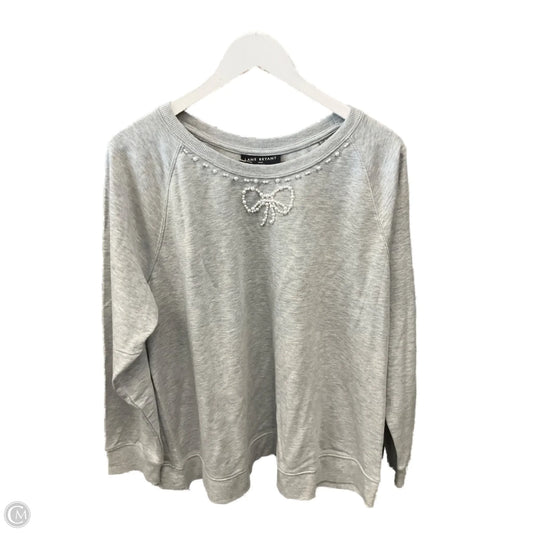 Top Long Sleeve By Lane Bryant In Grey, Size: 1x