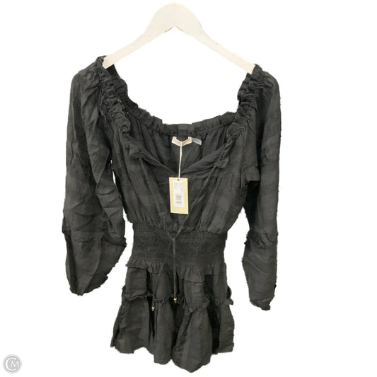 Tunic Long Sleeve By Clothes Mentor In Black, Size: S