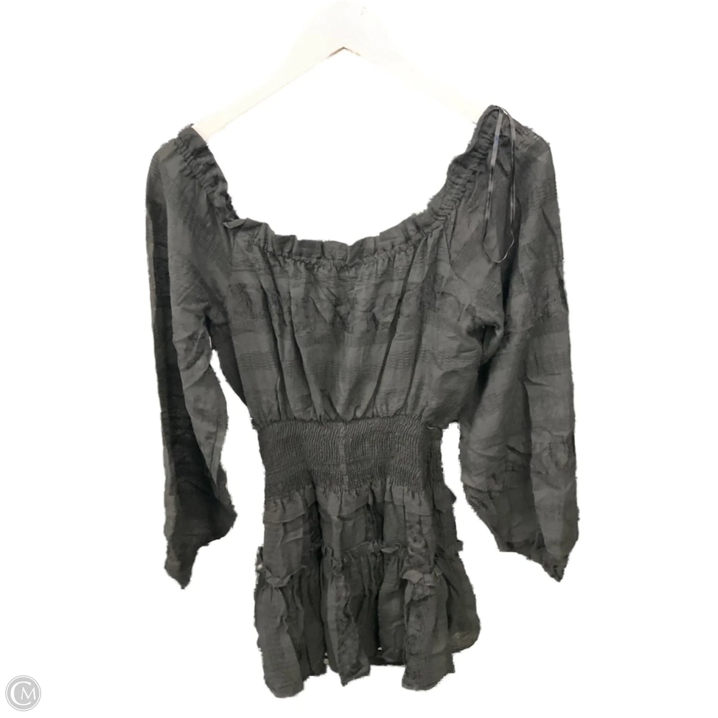 Tunic Long Sleeve By Clothes Mentor In Black, Size: S