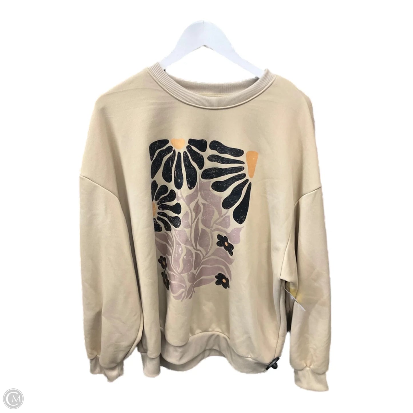 Sweatshirt Crewneck By Shein In Tan, Size: Xl