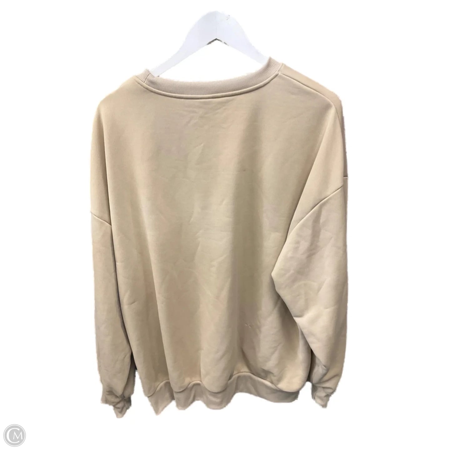Sweatshirt Crewneck By Shein In Tan, Size: Xl