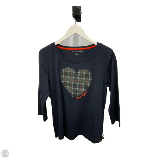 Top Long Sleeve By Tommy Hilfiger In Blue, Size: M