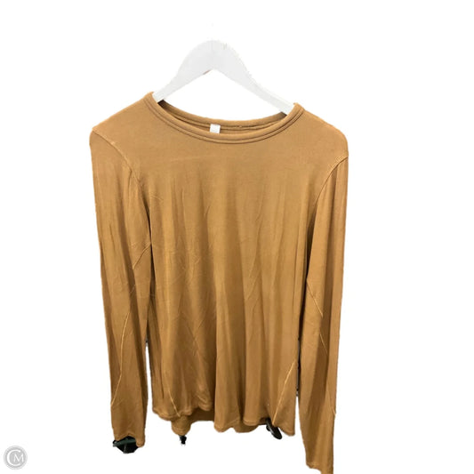 Athletic Top Long Sleeve Crewneck By Lululemon In Brown, Size: 12