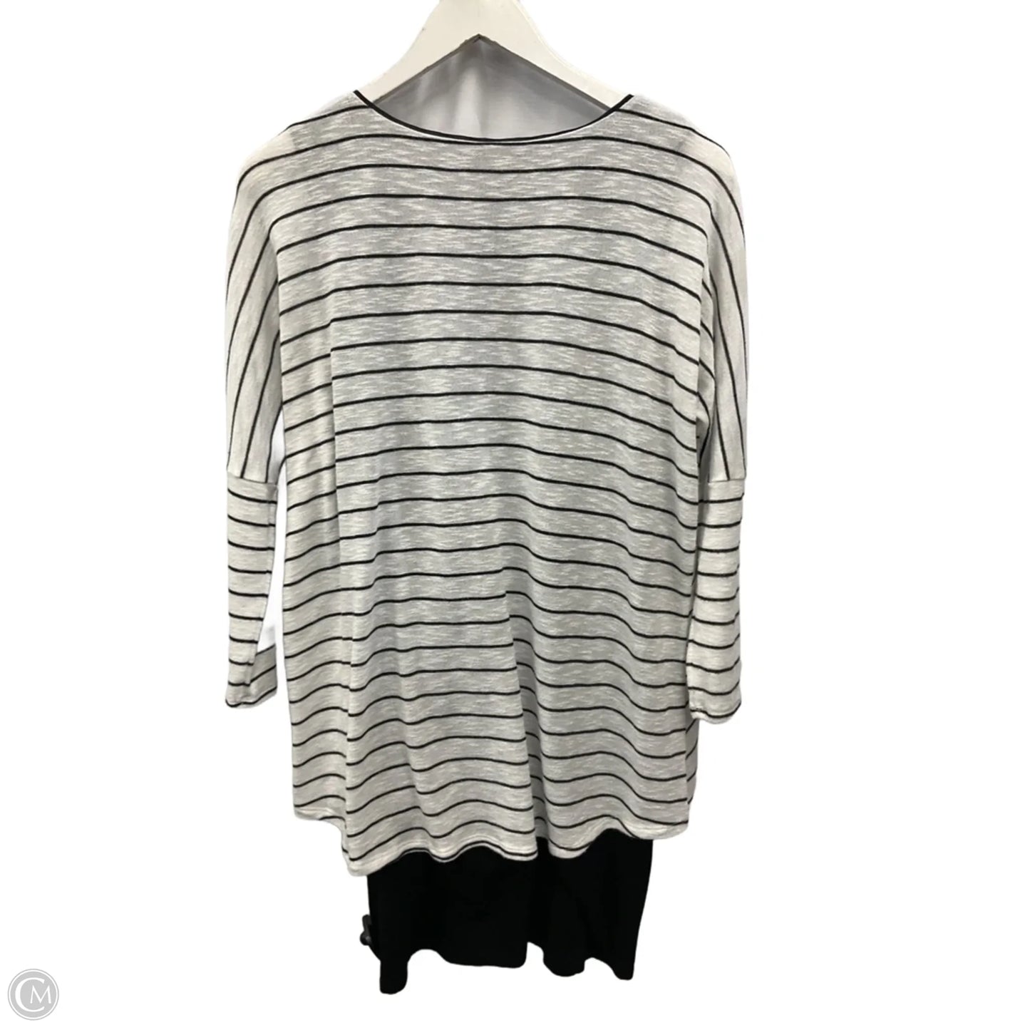 Top Long Sleeve By White House Black Market In Black & White, Size: L