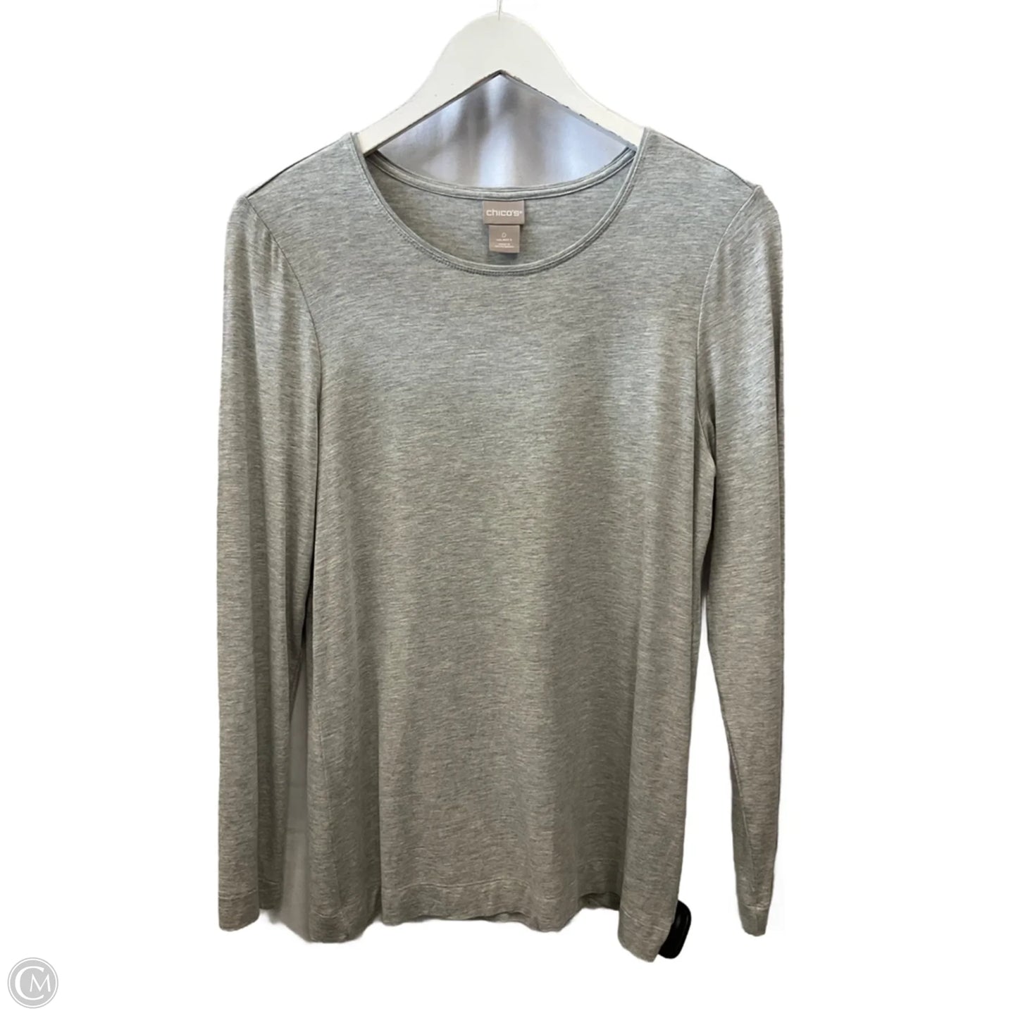 Top Long Sleeve By Chicos In Grey, Size: S