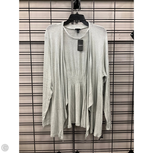 Sweater Cardigan By Torrid In Grey, Size: 2x