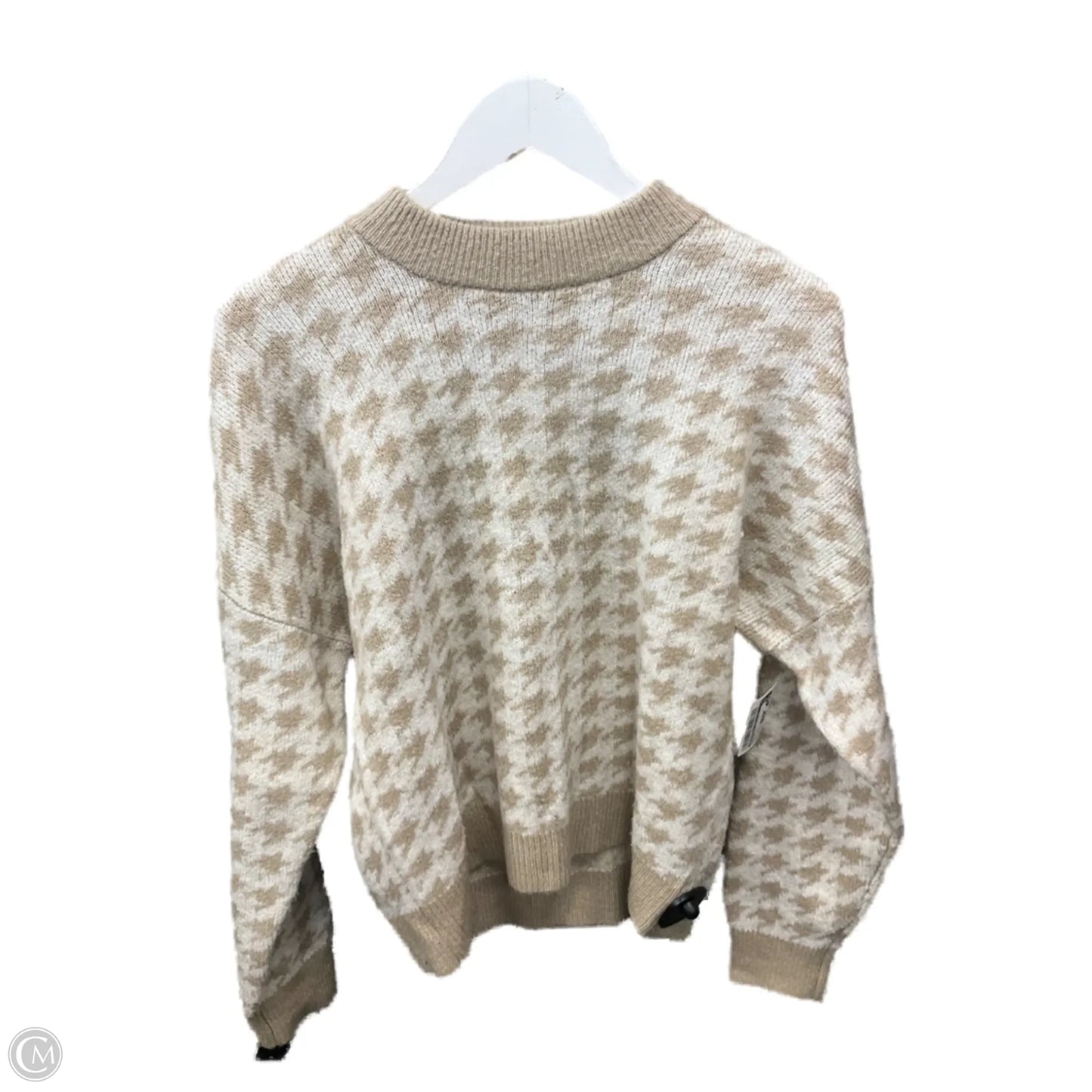 Sweater By Abercrombie And Fitch In Tan & White, Size: Xs