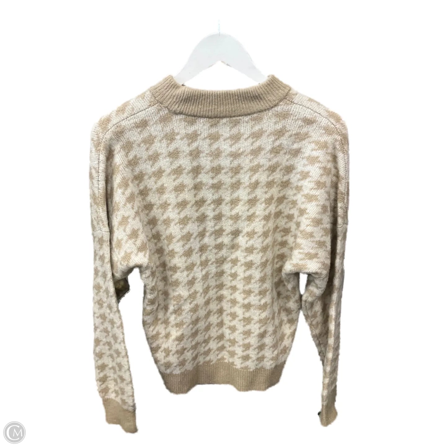 Sweater By Abercrombie And Fitch In Tan & White, Size: Xs