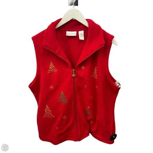 Vest Fleece By Clothes Mentor In Red, Size: Xl
