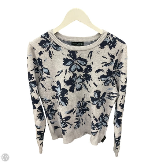 Sweater By Cynthia Rowley In Blue & Grey, Size: Xl