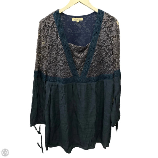 Tunic Long Sleeve By Indigo Soul In Blue, Size: M