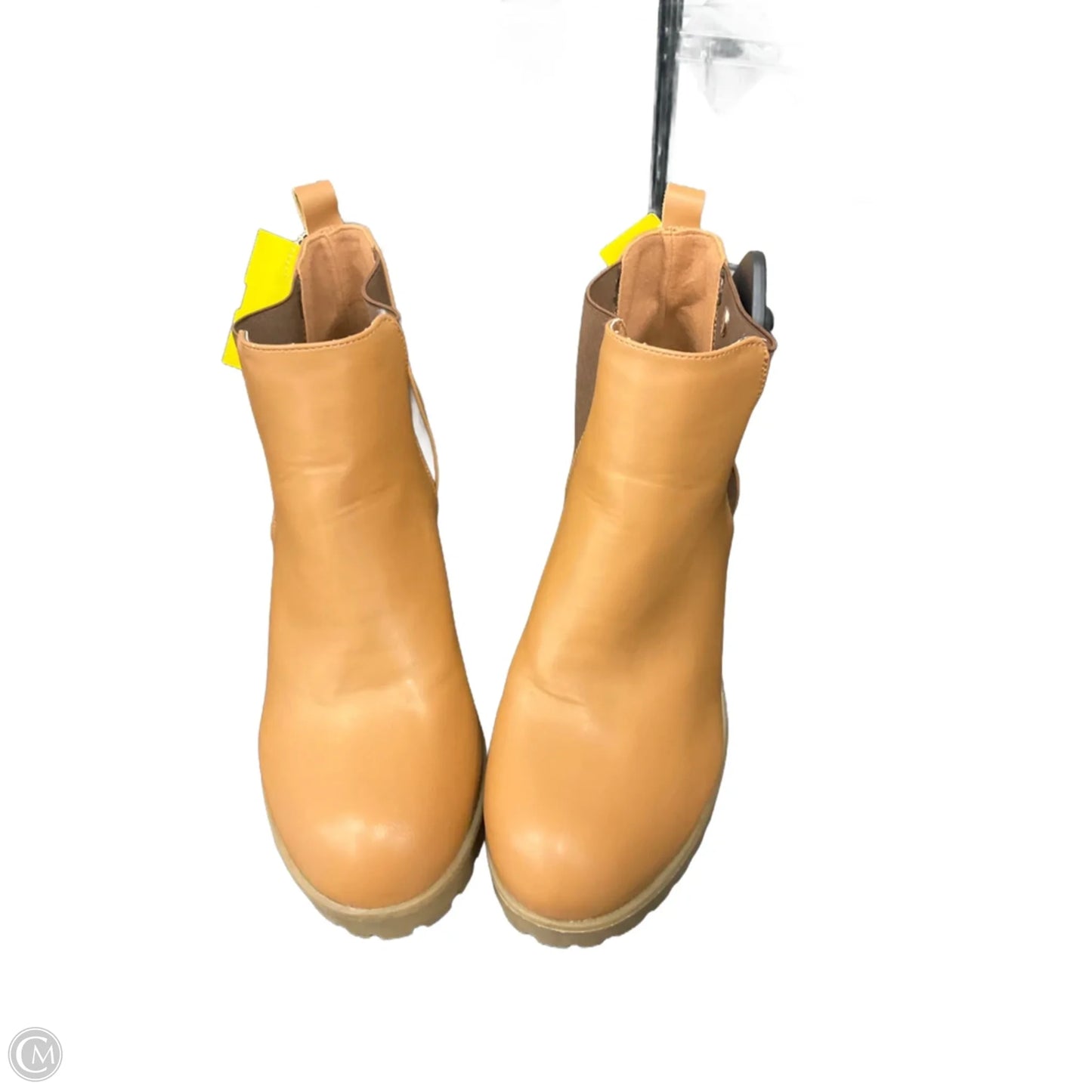 Boots Ankle Heels By Clothes Mentor In Tan, Size: 8