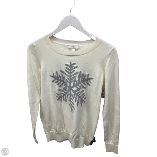 Sweater By Loft In Cream, Size: S