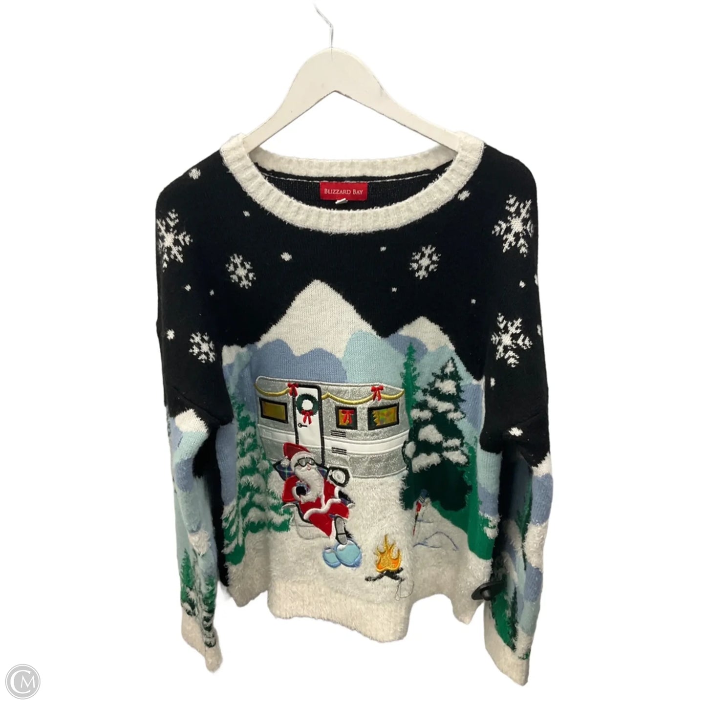 Sweater By Clothes Mentor In Black & White, Size: Xl