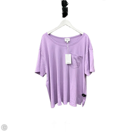 Top Short Sleeve By Andree By Unit In Purple, Size: 2x