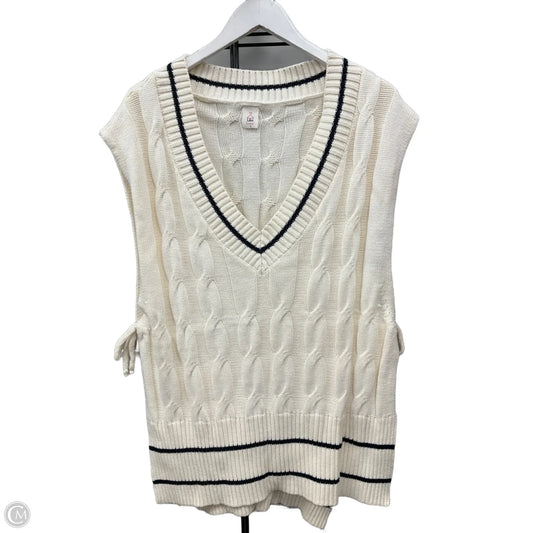 Vest Sweater By Like Love In Cream, Size: L
