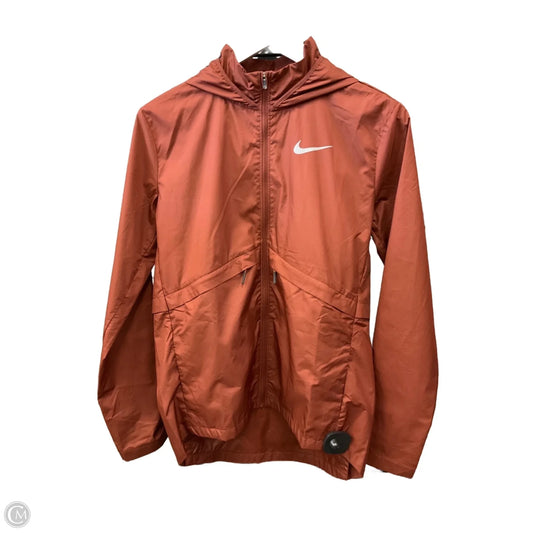 Jacket Windbreaker By Nike Apparel In Orange, Size: S
