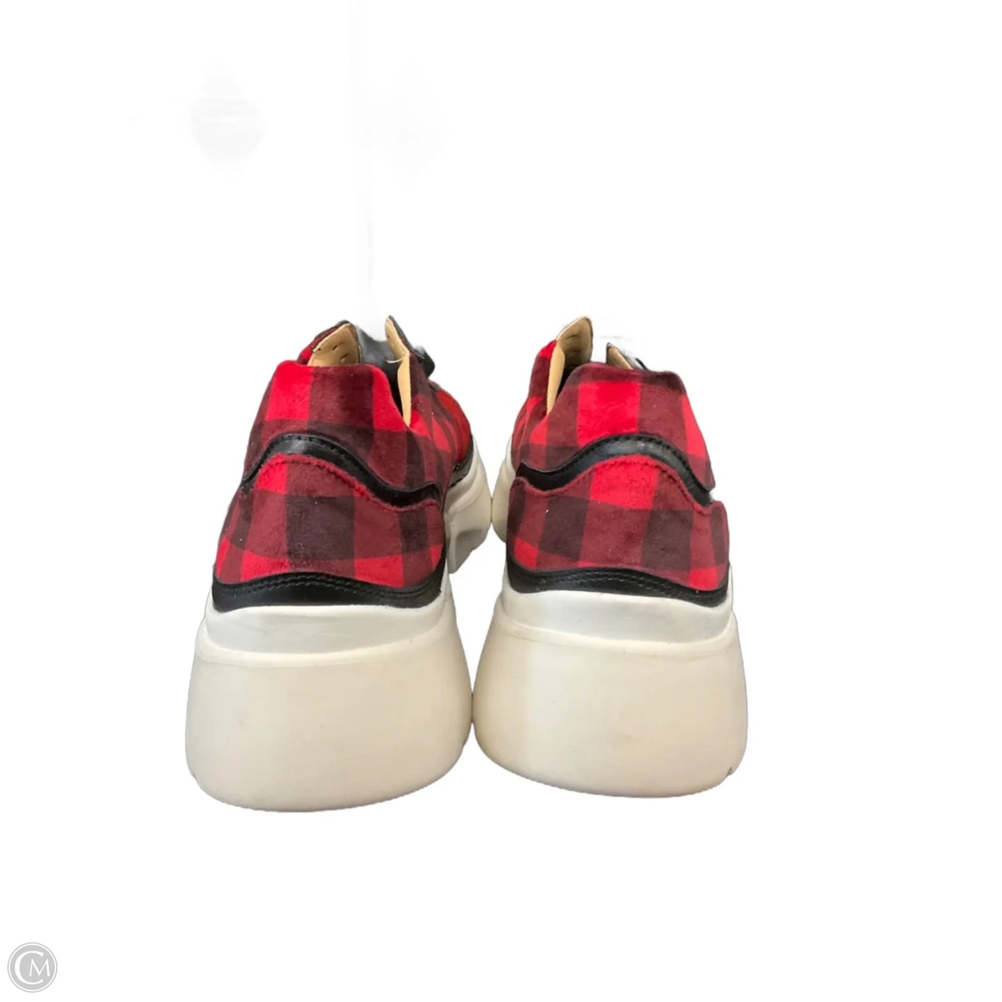 Shoes Heels Platform By Anthropologie In Black & Red, Size: 6.5