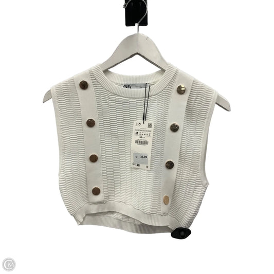 Top Sleeveless By Zara In White, Size: M