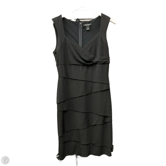 Dress Casual Midi By White House Black Market In Black, Size: L