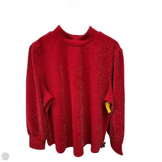Top Long Sleeve By Maurices In Red, Size: 2x