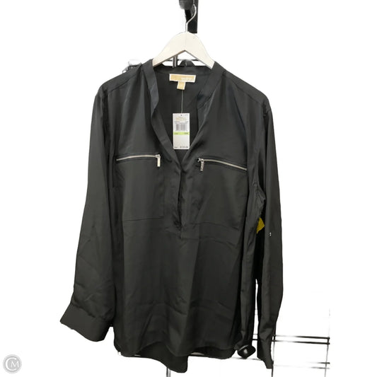 Top Long Sleeve By Michael By Michael Kors In Black, Size: 1x