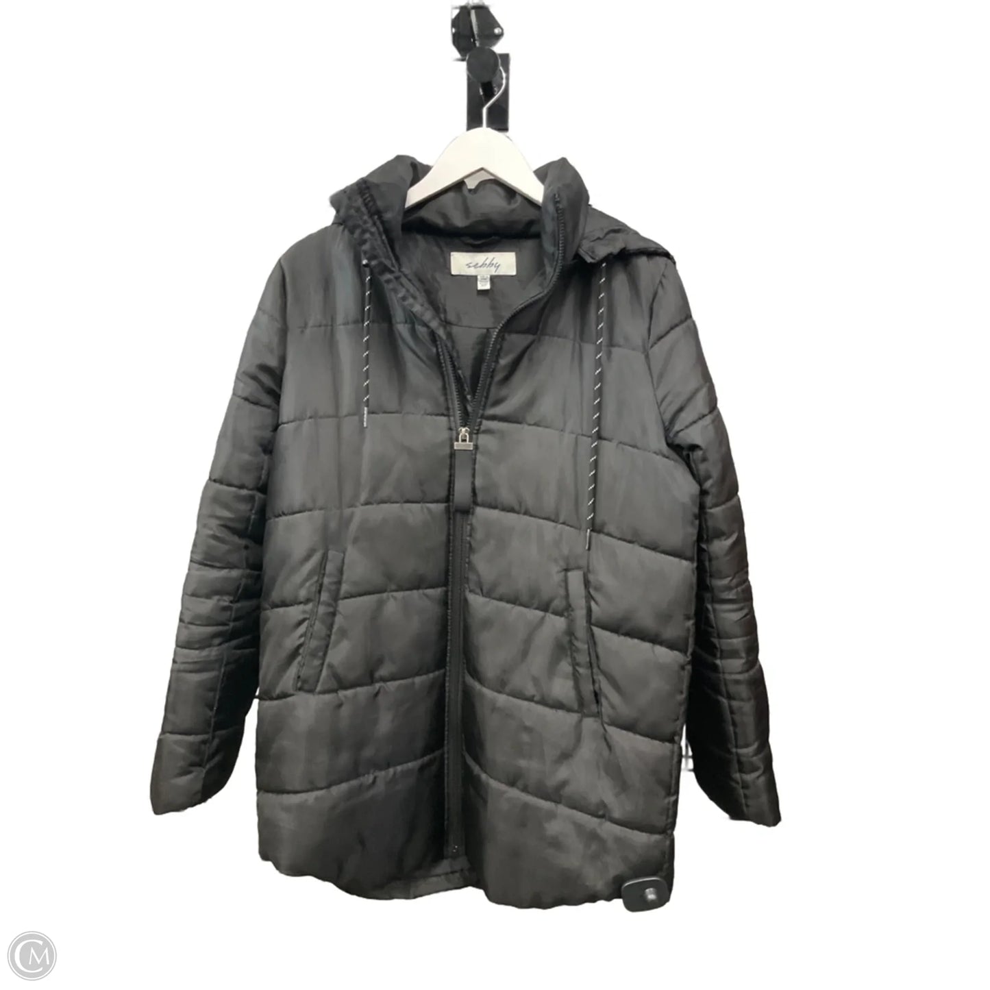 Jacket Puffer & Quilted By Sebby In Black, Size: S