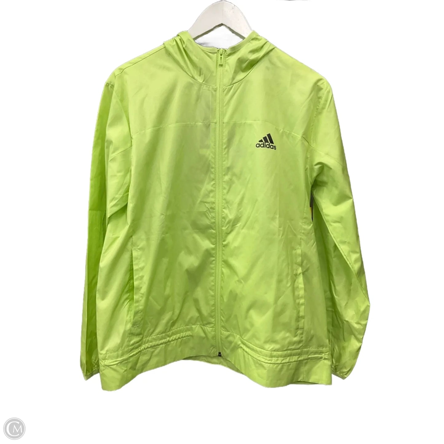 Jacket Windbreaker By Adidas In Green, Size: M