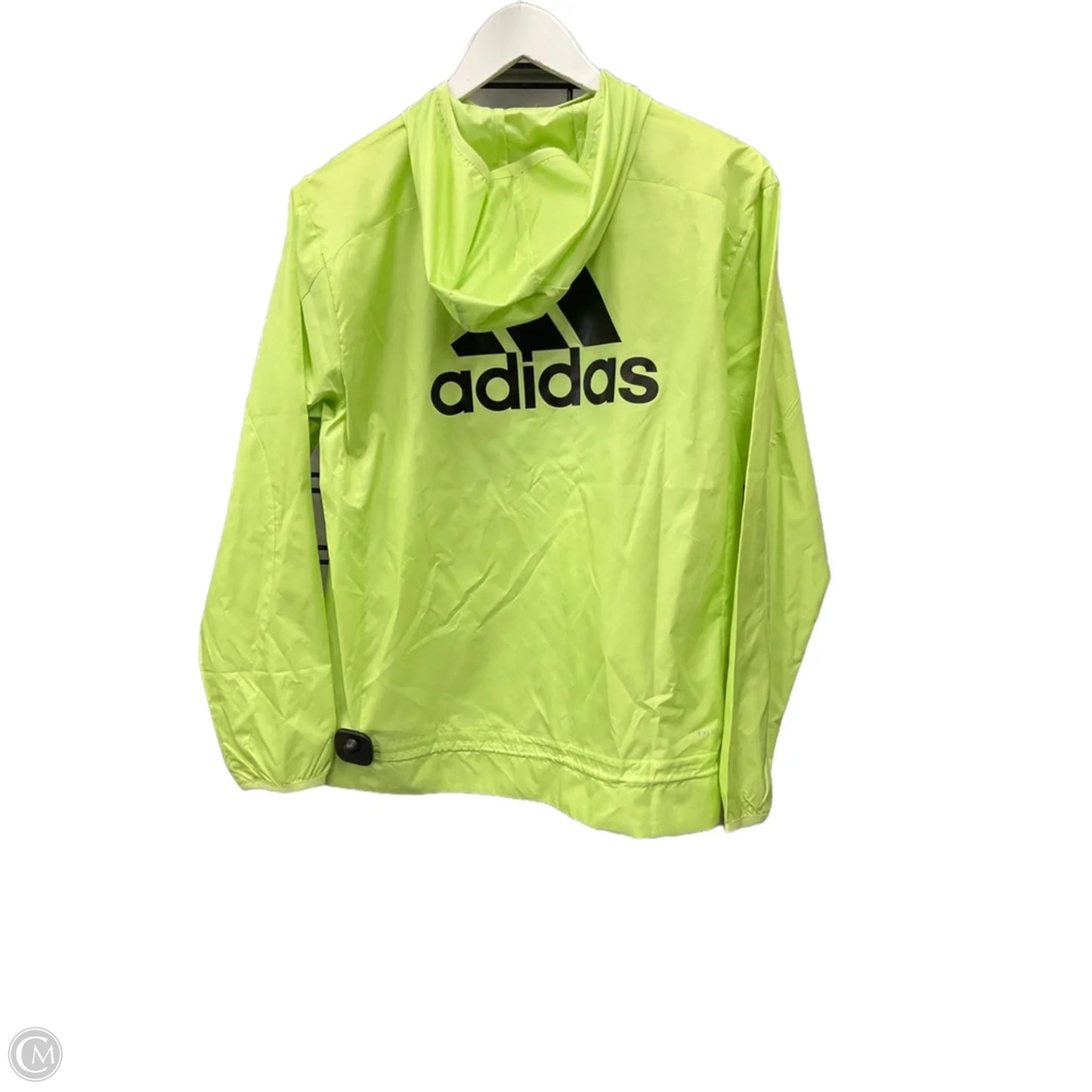 Jacket Windbreaker By Adidas In Green, Size: M