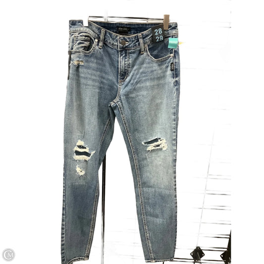 Jeans Boyfriend By Silver In Blue Denim, Size: 6
