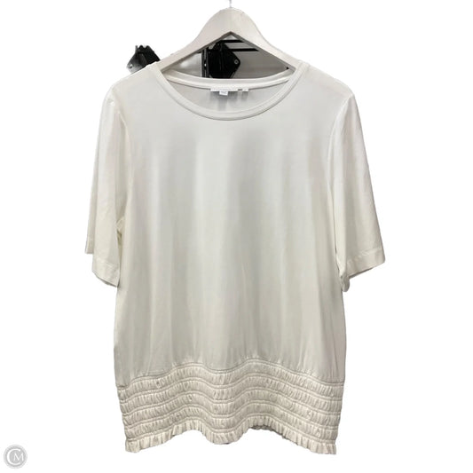 Top Short Sleeve By Chicos In White, Size: L