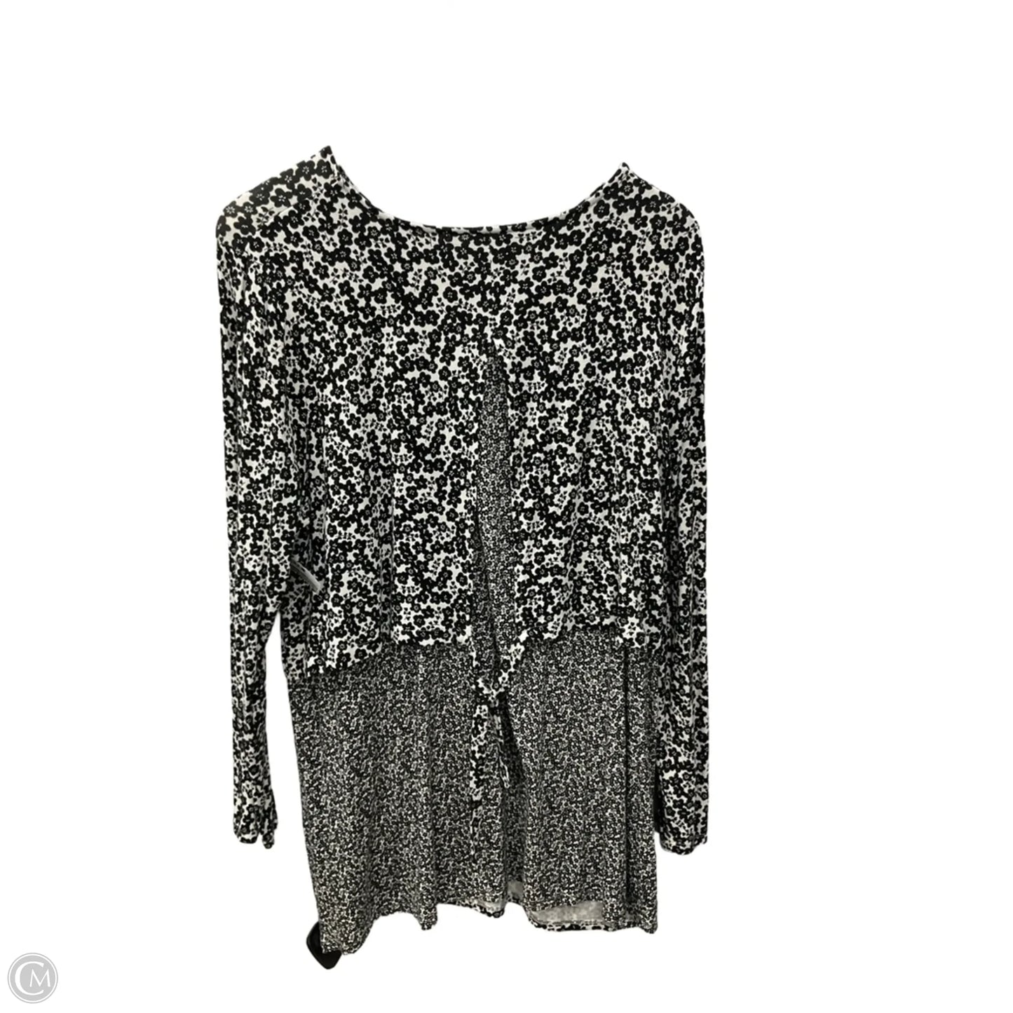Top Long Sleeve By J. Jill In Black & White, Size: L