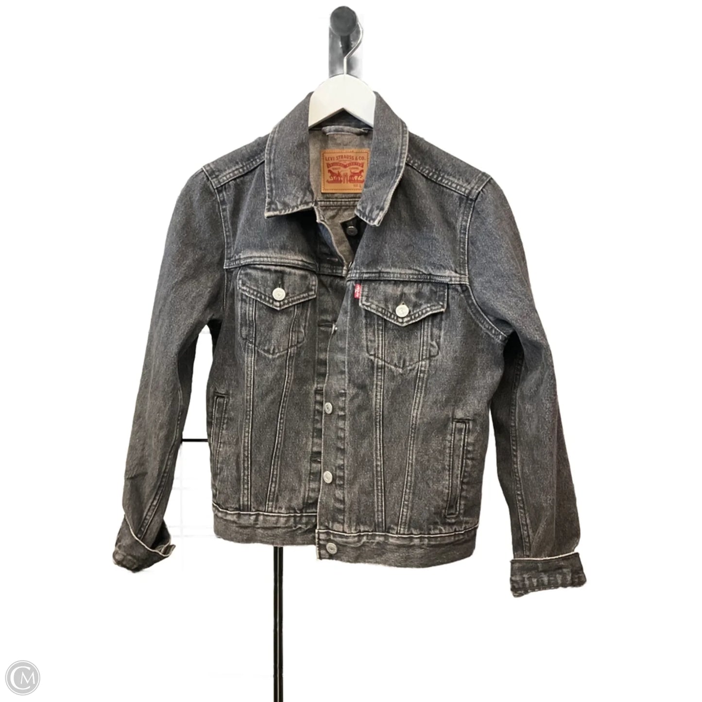 Jacket Denim By Levis In Black, Size: L