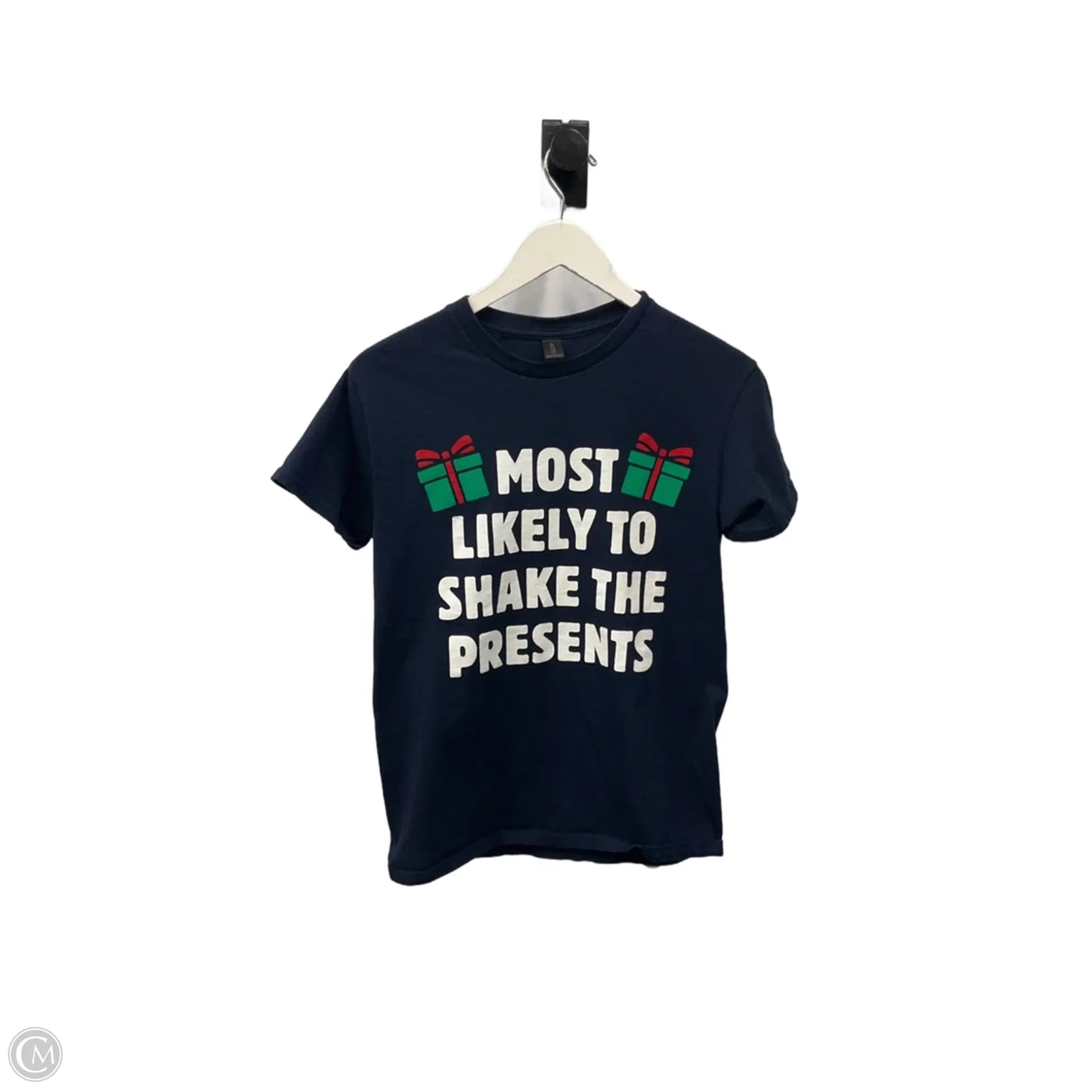 Top Short Sleeve By Gildan In Navy, Size: S