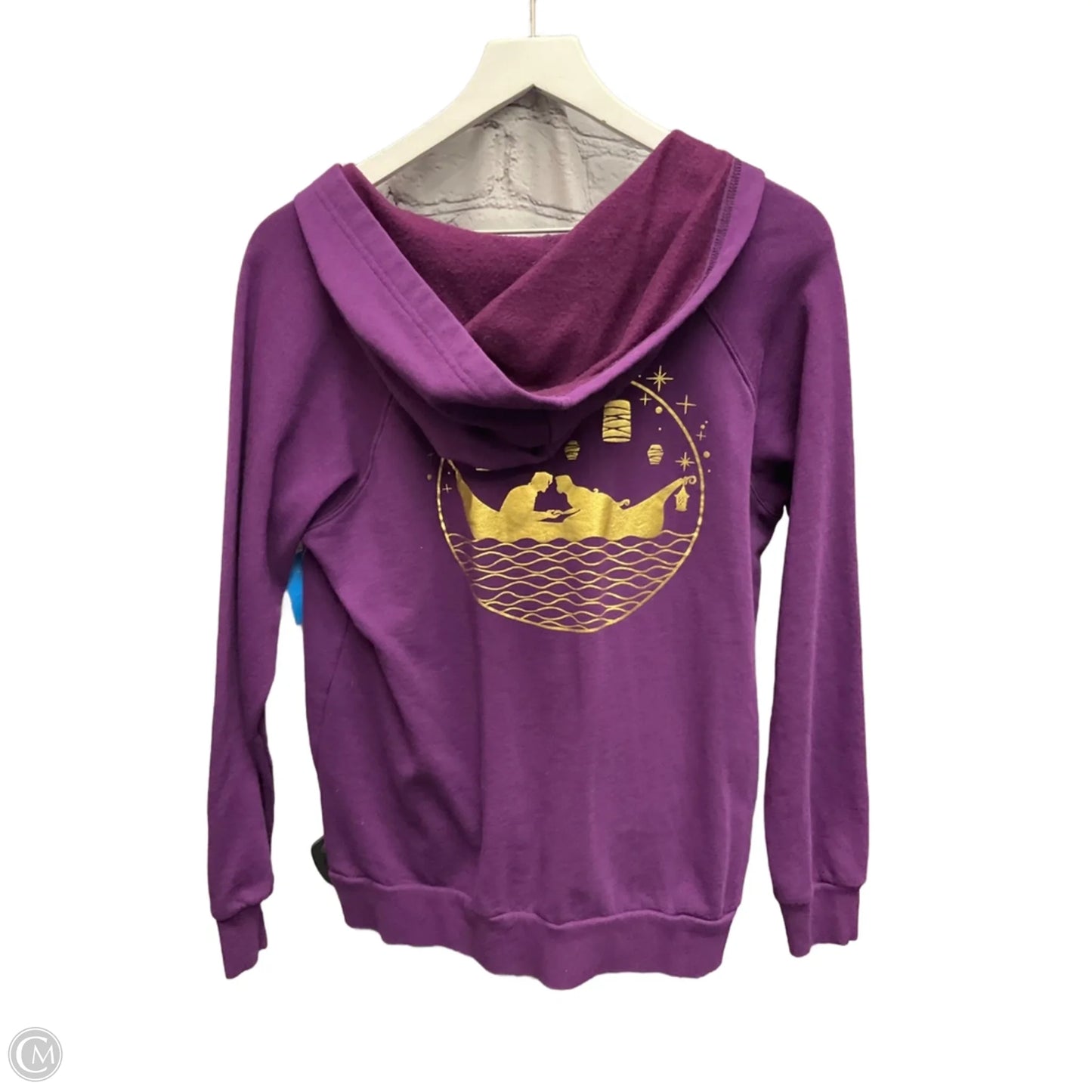 Sweatshirt Hoodie By Disney In Purple, Size: M