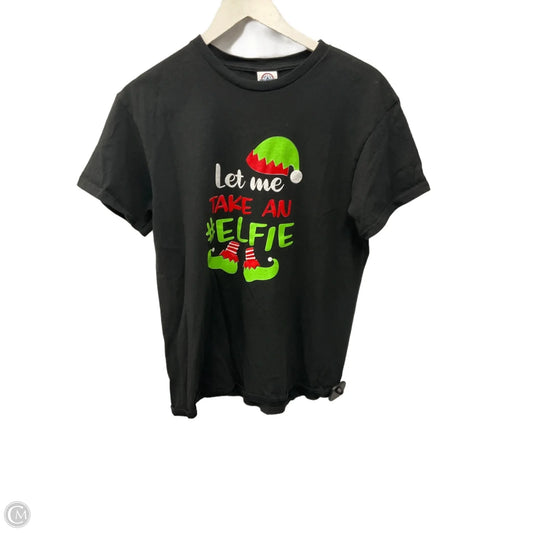 Top Short Sleeve By Clothes Mentor In Black, Size: M