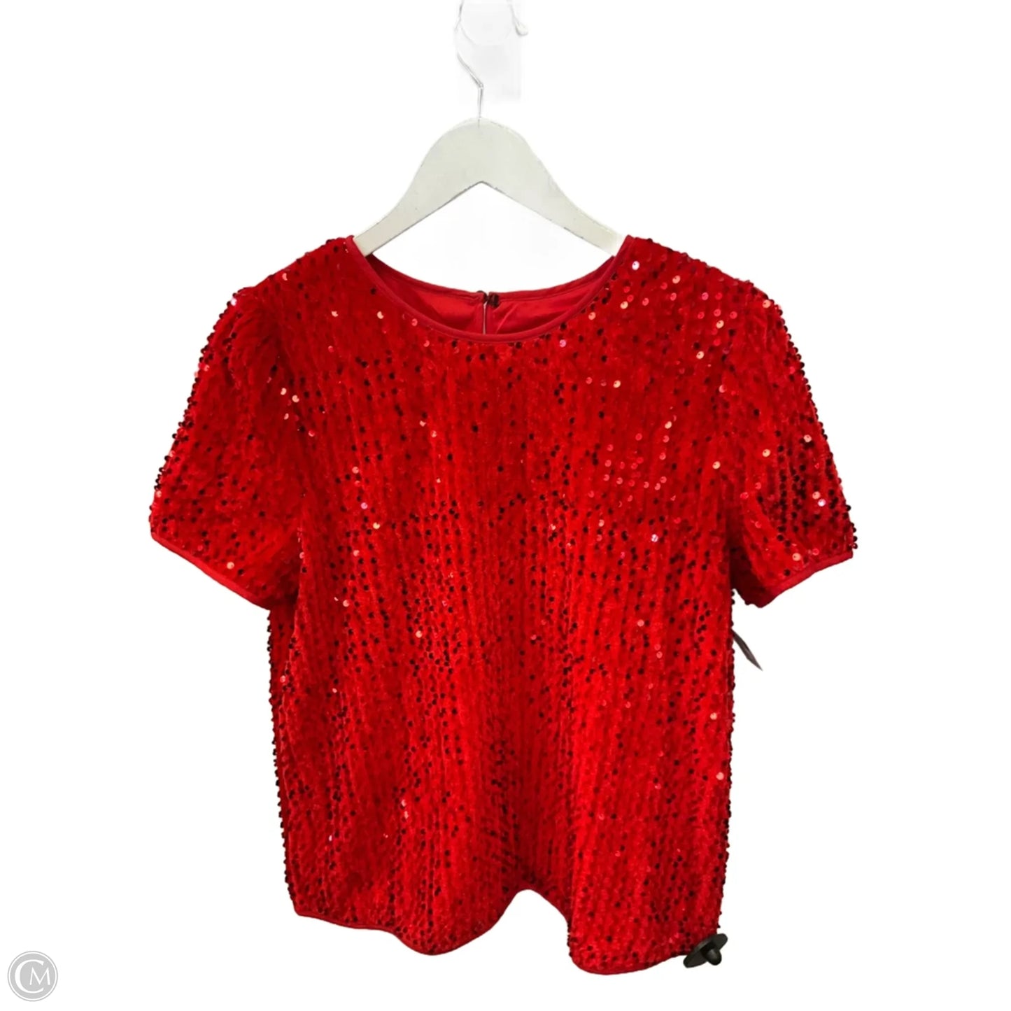 Top Short Sleeve By Shein In Red, Size: Xl